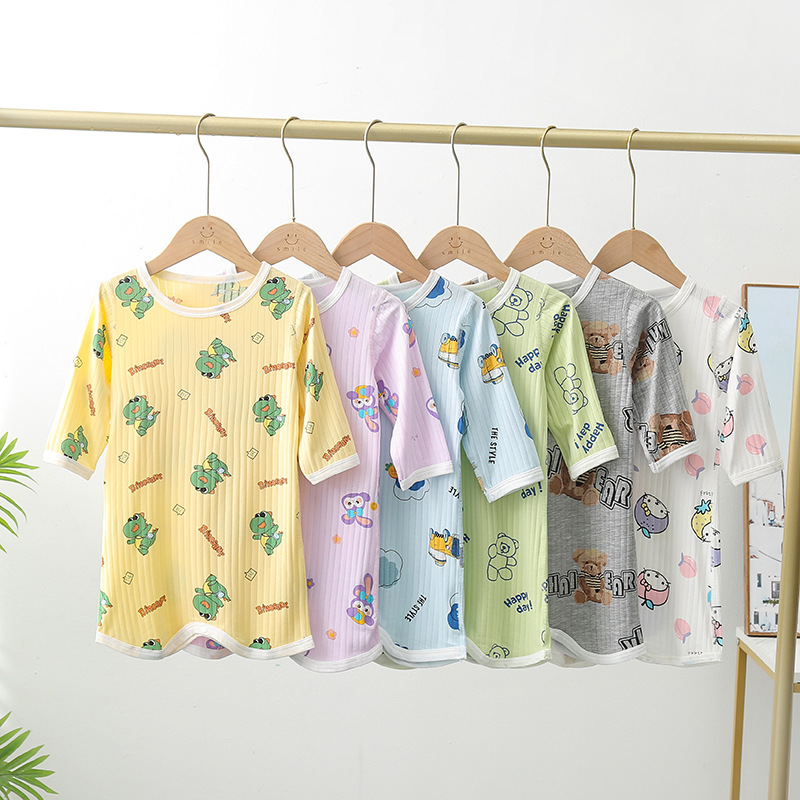 Summer Children Pajamas Baby Boys Girls Jumpsuit Sleeping Clothing Kids Sleeping Bags Homewear